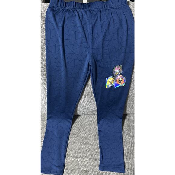 Disney 100 Girl’s Leggings Size Large (10/12) Blue With Character Patch - Picture 1 of 1